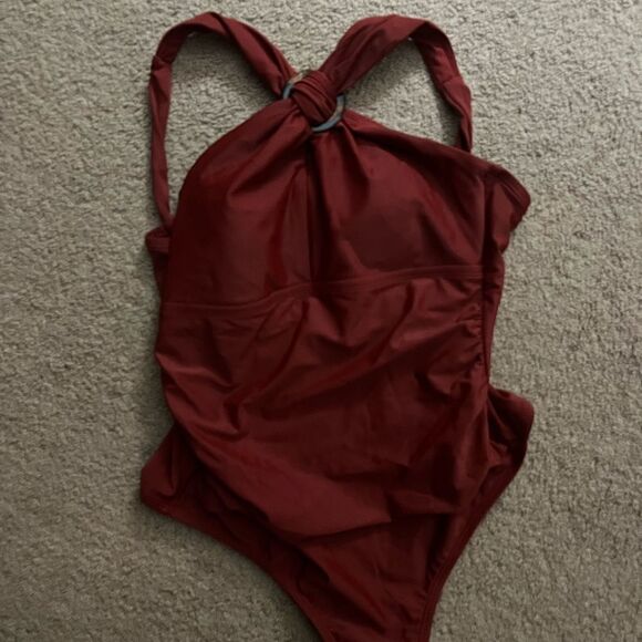 Kona Sol Red One Piece Swimsuit Classic Design - Picture 1 of 2